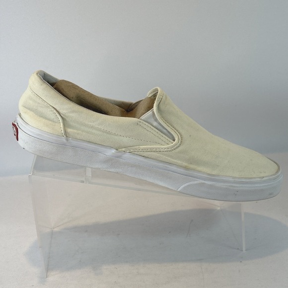 Vans Classic Slip-On Shoes Men's Size 12 Skateboard Off White Athletic Sneakers - Picture 4 of 11